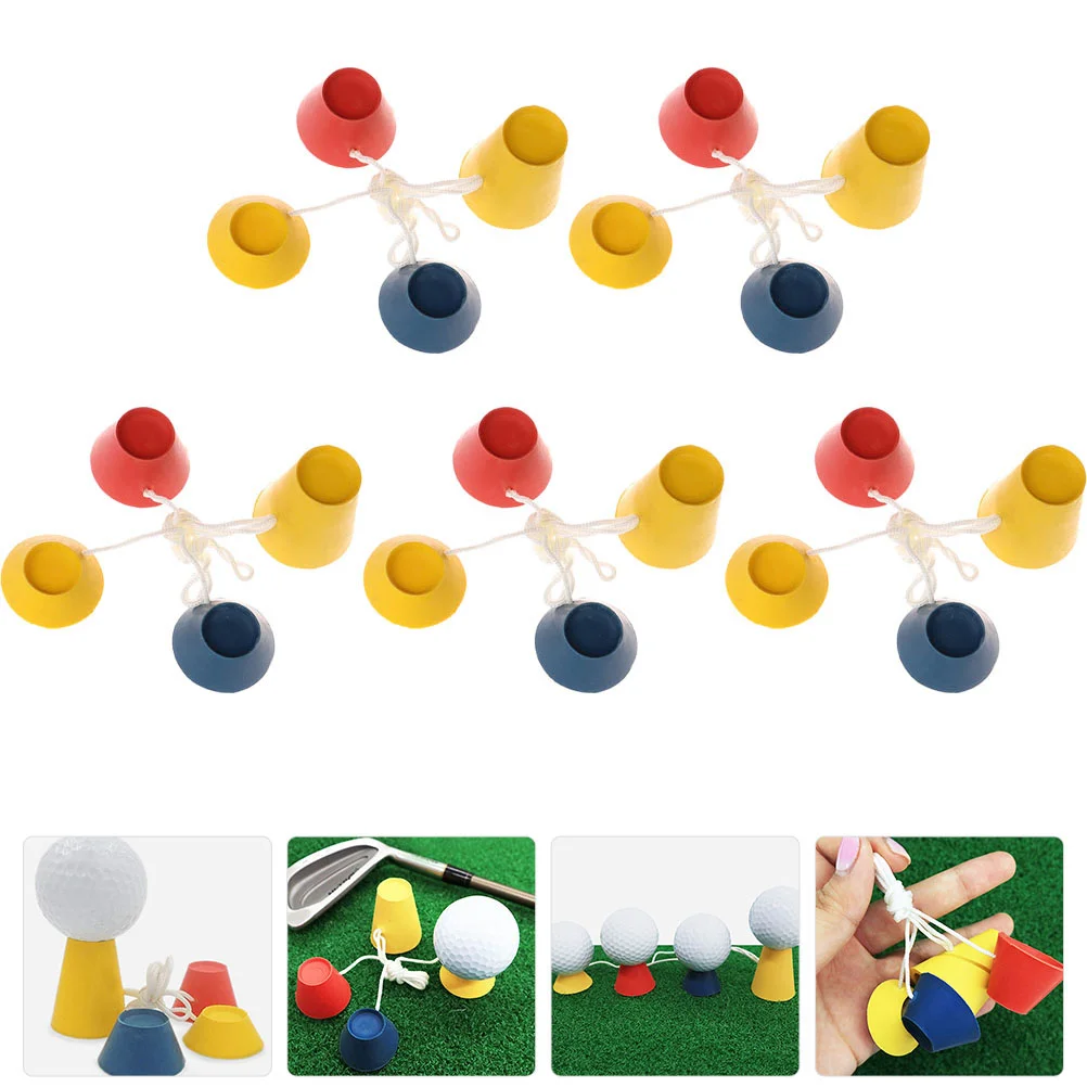 

Golf T-shirt Golf Tee Top Holder Durable Golfing Balls Tees Rubber Base Replaceable Outdoor Supplies Training Tools