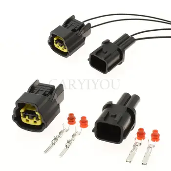 1 ชุด 2 ขาหญิงชาย 6098-0137 ปลั๊กไฟฟ้าอัตโนมัติเชื่อมต่อรถยนต์สําหรับ Hyundai Nissan 1