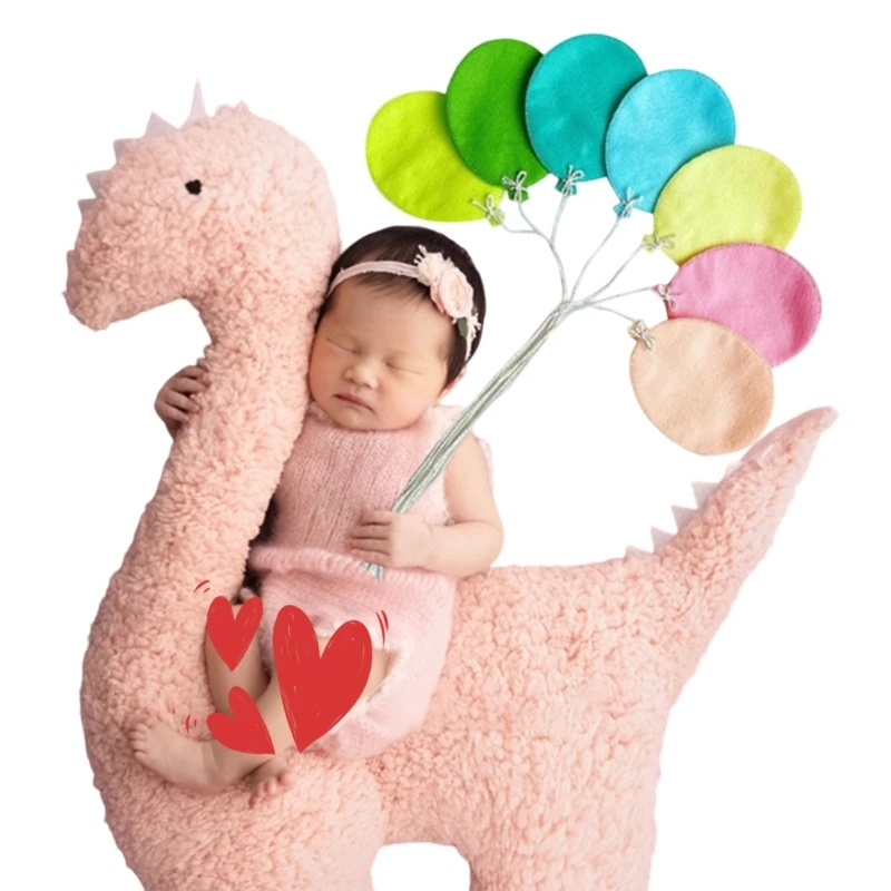 

7pcs Newborn Baby Photography Props Set Balloon Shaped Photoshoot Accessories