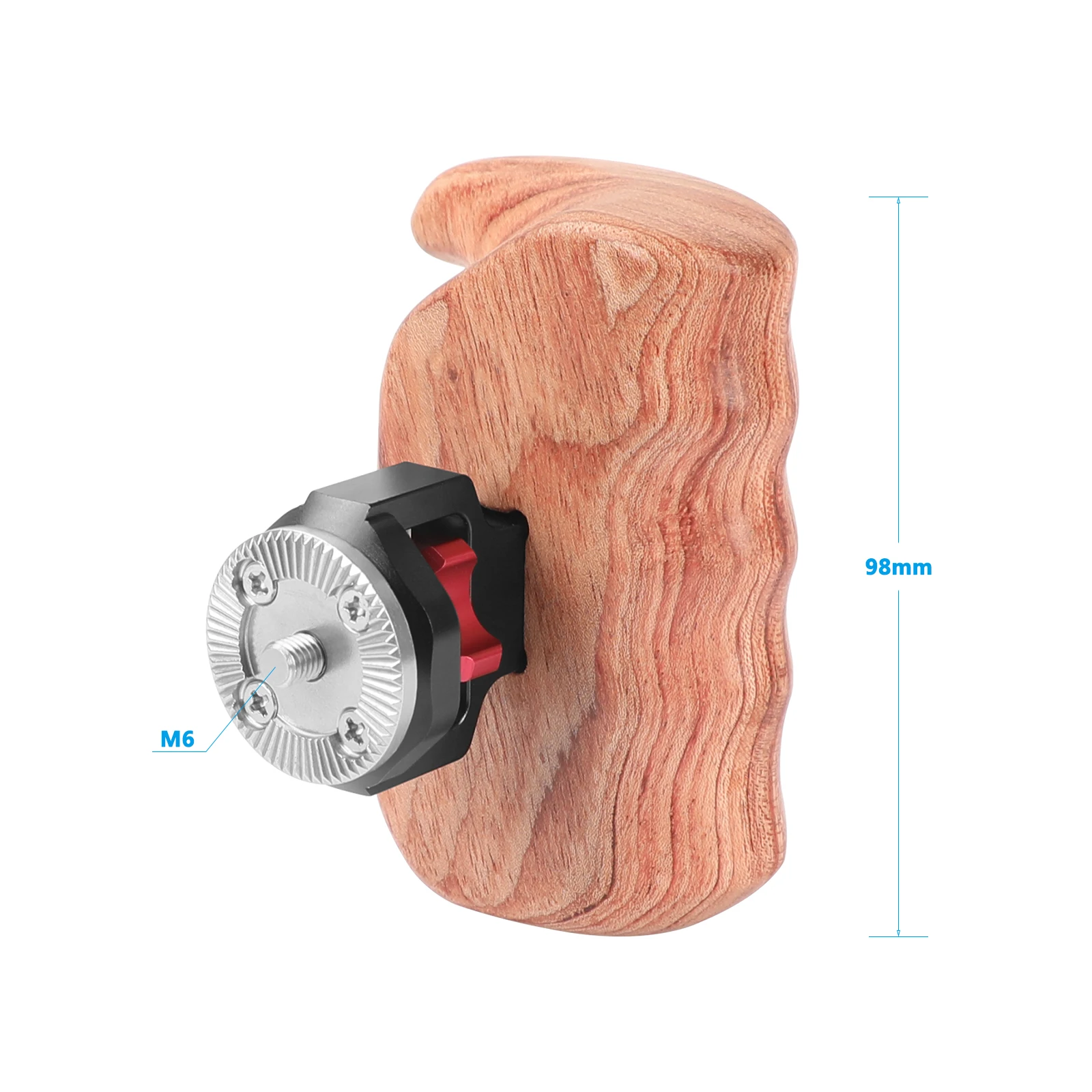 Universal Wooden Handgrip with ARRI-Style Rosette M6 Male Connection Mount For C