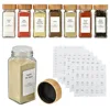 120ml Bamboo Wood Lid Seasoning Bottle 4oz Square Bottle Seasoning Jar Spice Bottle With Hole Powder Jar 5