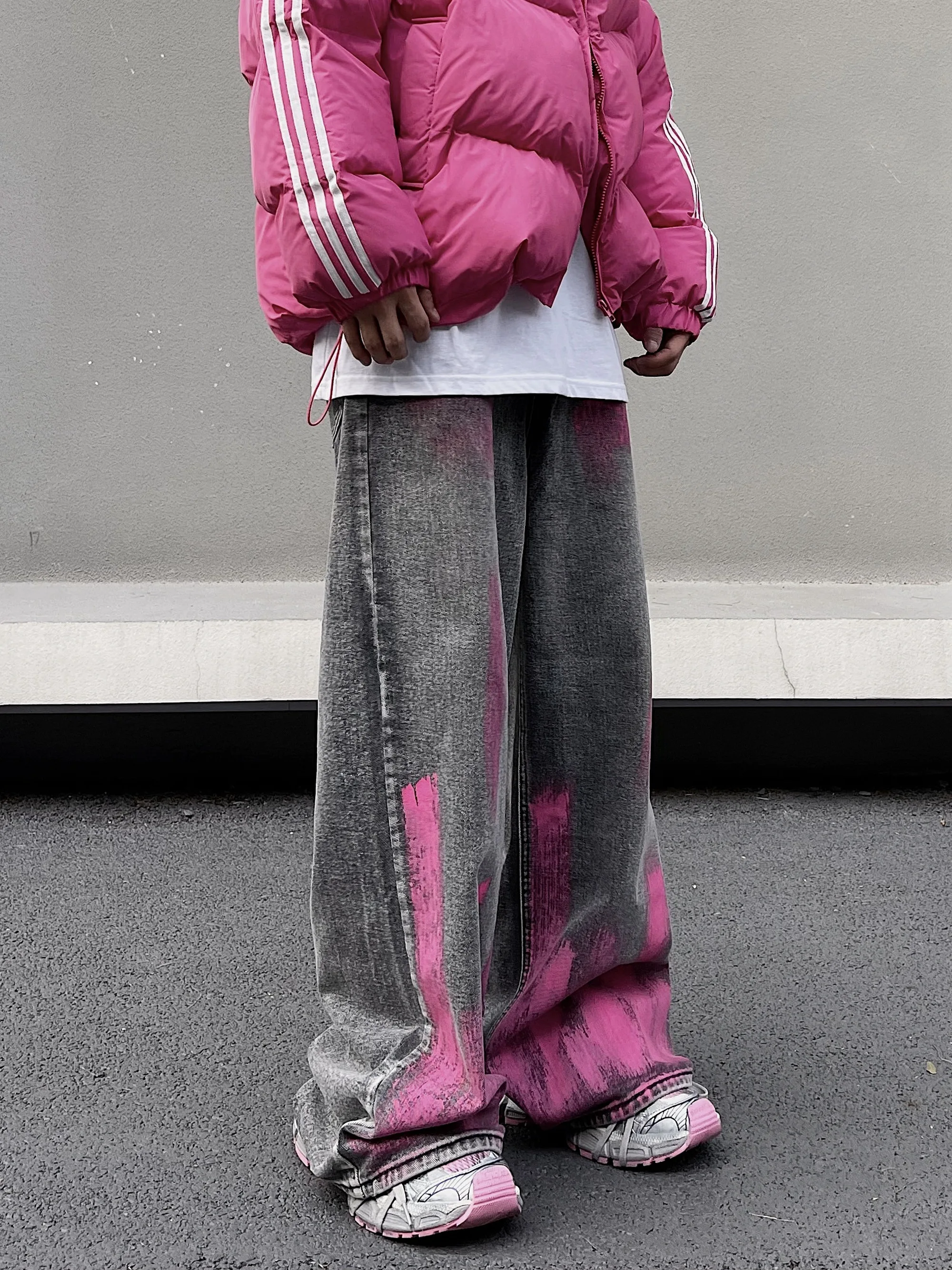 パンツ PINKSPINK Flame Spread Y2K Jeans Women Pink Star Jeans Harajuku Y2k 90s Aesthetic High Waist