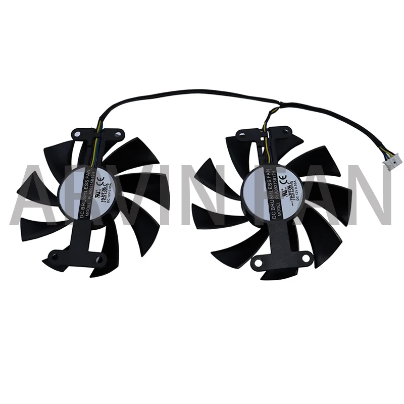 

2 шт./комплект, графический вентилятор для видеокарты AX RX 480 470 580 GA91B2U