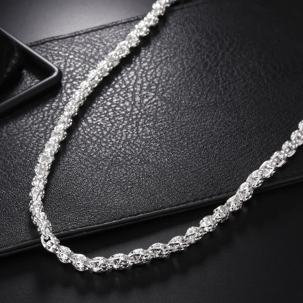 925 sterling Silver Faucet Chain Necklace 20-24Inch 5MM For Woman Man Fashion Party Wedding Accessories Jewelry Christmas Gifts silver necklace