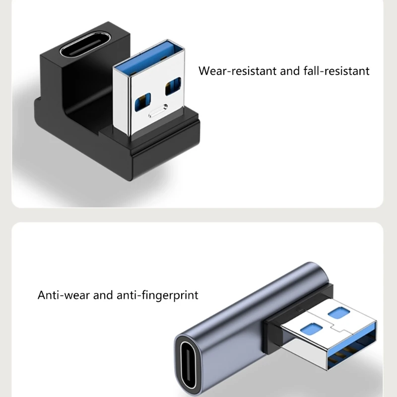 USB 3.0 to Type C Right Angle Adapter Connector