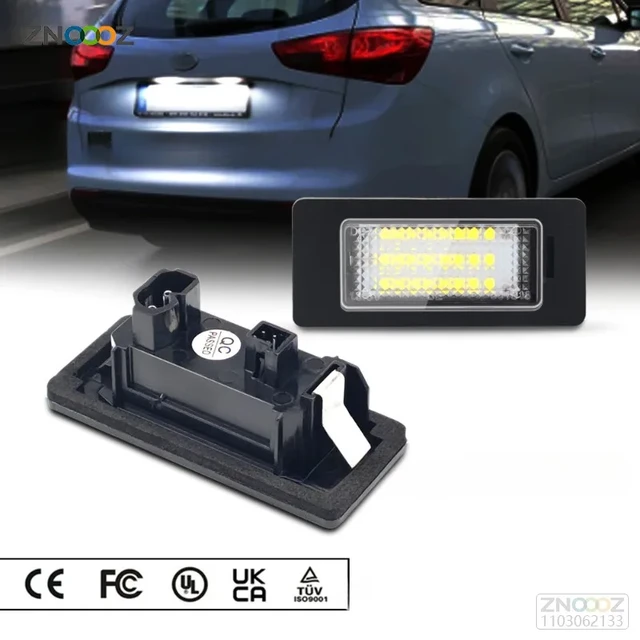 White LED license plate light  Suitable for BMW, 6000k white light license  plate light plug and play on AliExpress