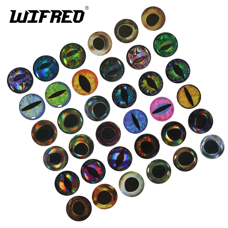 183pcs Holographic 3D Epoxy Fish Eyes Assorted Fly Fishing Streamers  Baitfish Making Laser Lure Eyes 3/4/5/6mm for Fly Tying