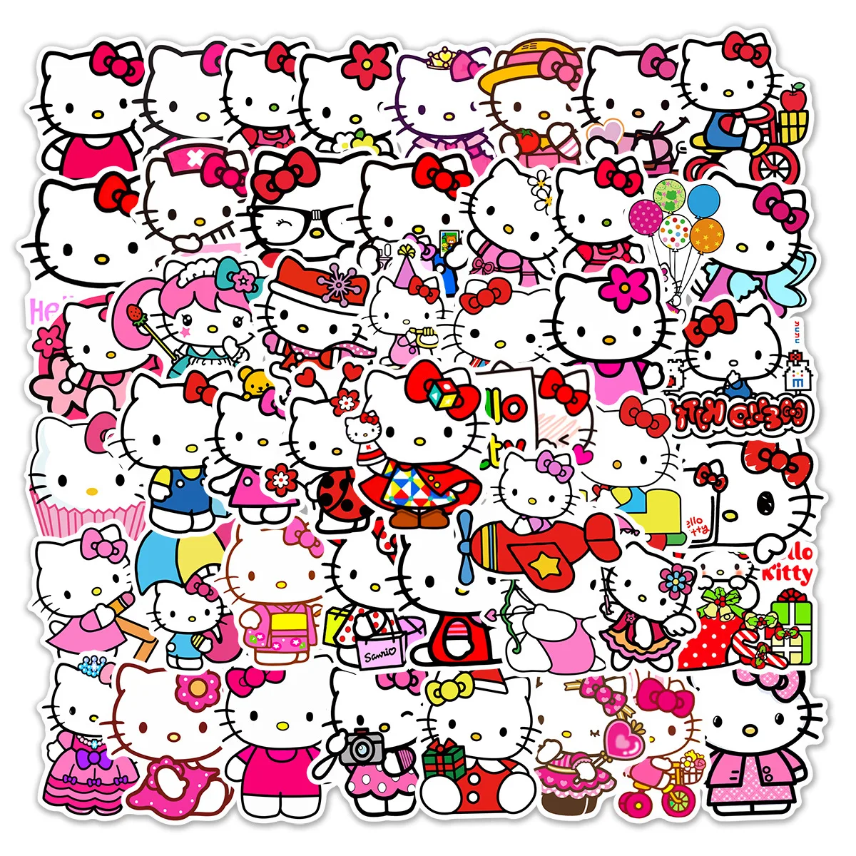 10/20/40pcs Anime Hello Kitty Stickers Kawaii Girls Graffiti Luggage Phone  Case Laptop Waterproof Cute