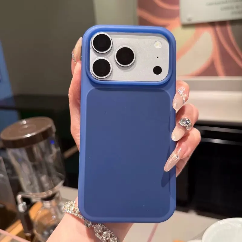 Chic Candy Solid Color Jelly Case with AI Camera Control and Shockproof Skin Feel