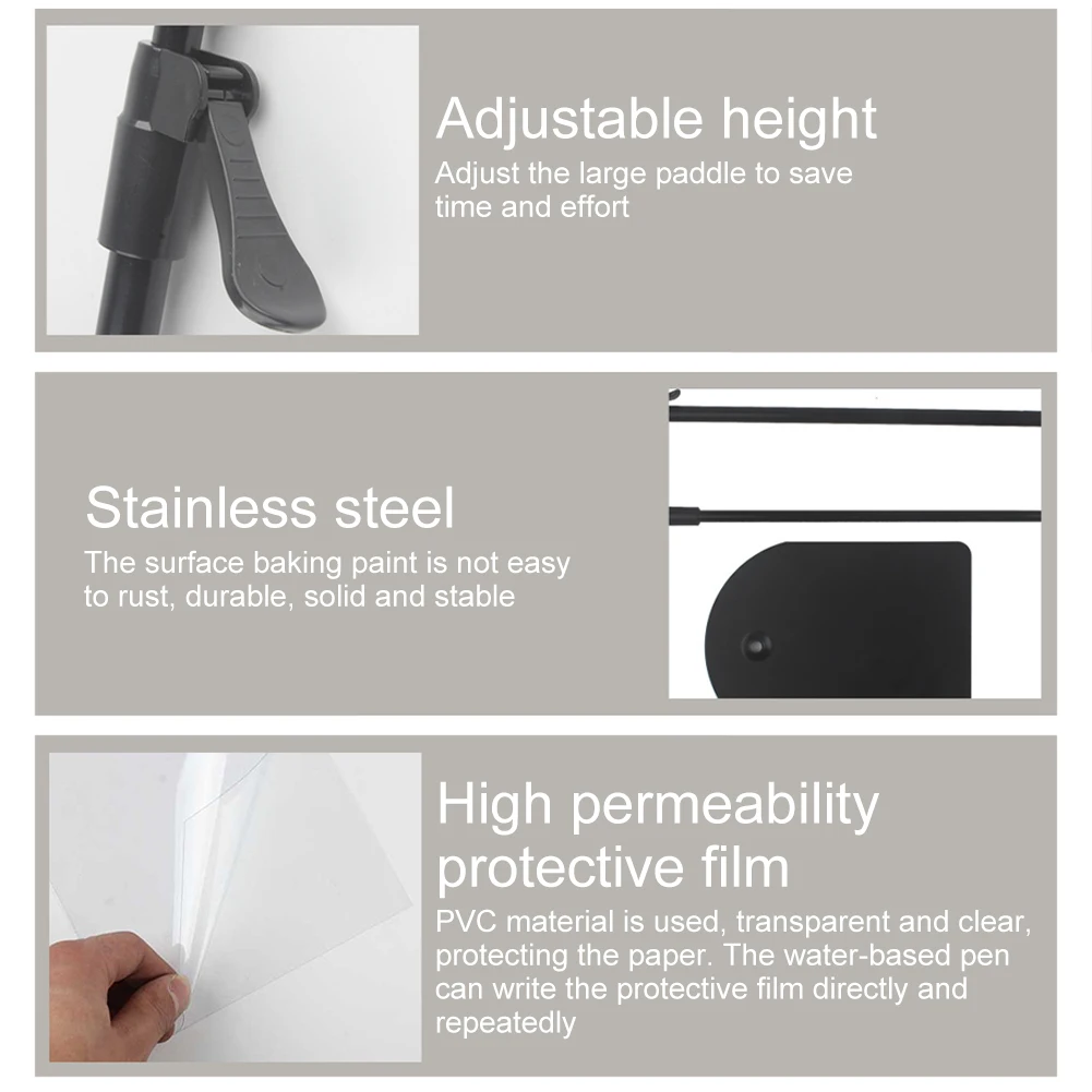 디스플레이 비즈니스 쇼 교회 사인 스탠드, 안정적인 학교, 높이 조절 가능, 테이블 바닥 내구성 광고, 2PCs A4