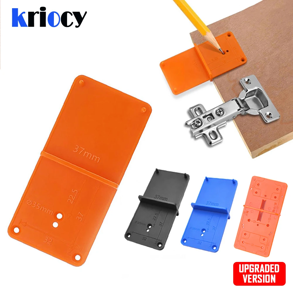 Hinge Hole Drilling Guide Plastic 35mm Woodworking Punch Opener Locator for Cabinets Installation DIY Template Woodworking Tools
