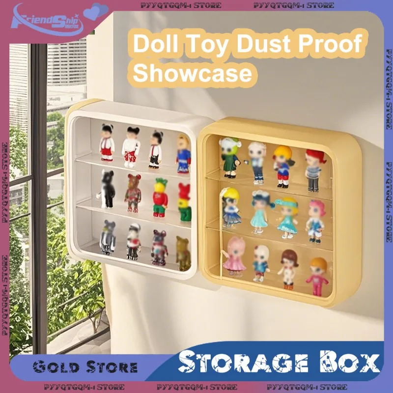Clear Acrylic Display Case Wall Mounted Organizer for Collectible Figures Dolls Blind Box Storage Dustproof Transparent Cabinet storage box plastic storage box storage container