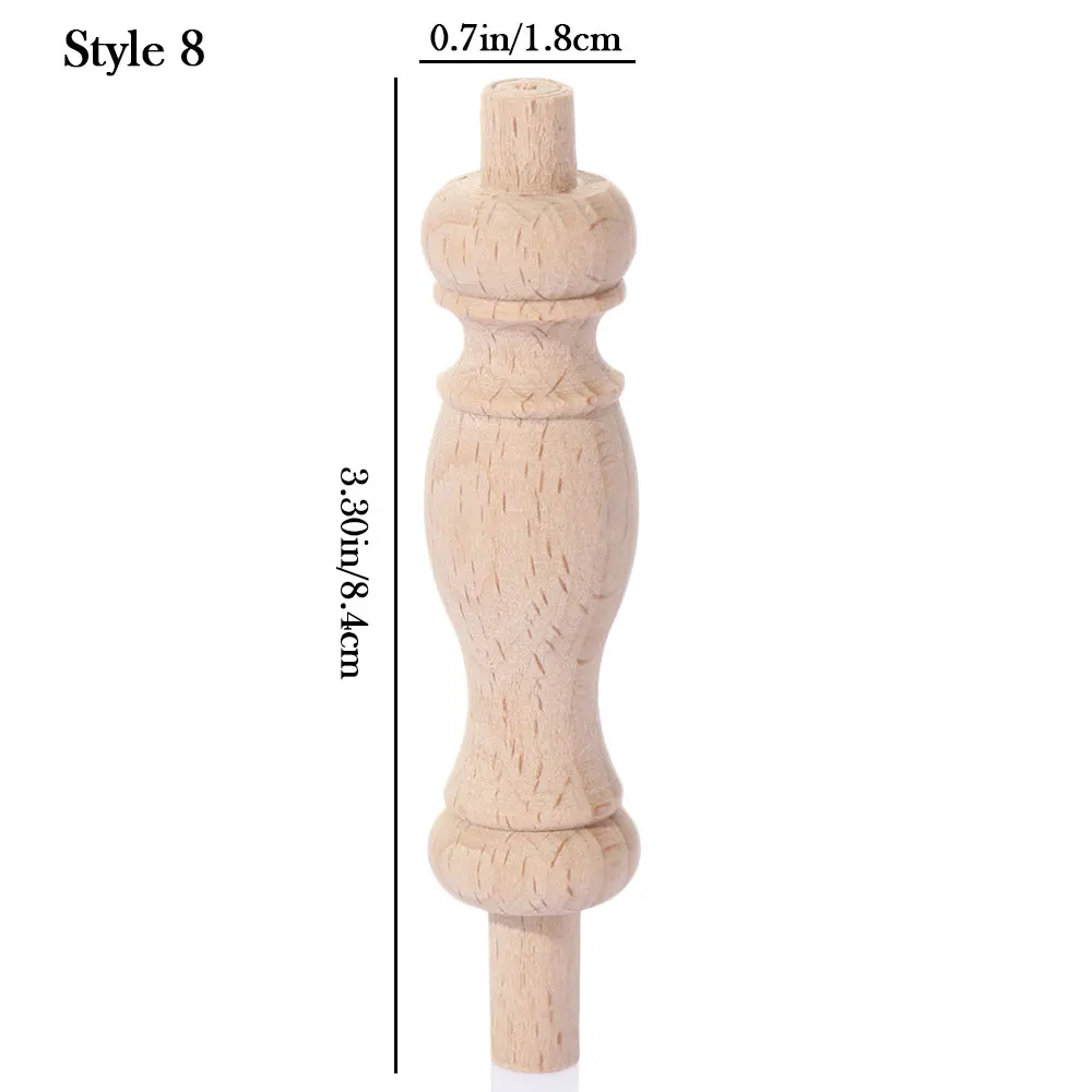 Vintage European-Style Carved Wooden Furniture Legs - Elegant Home Décor Accents