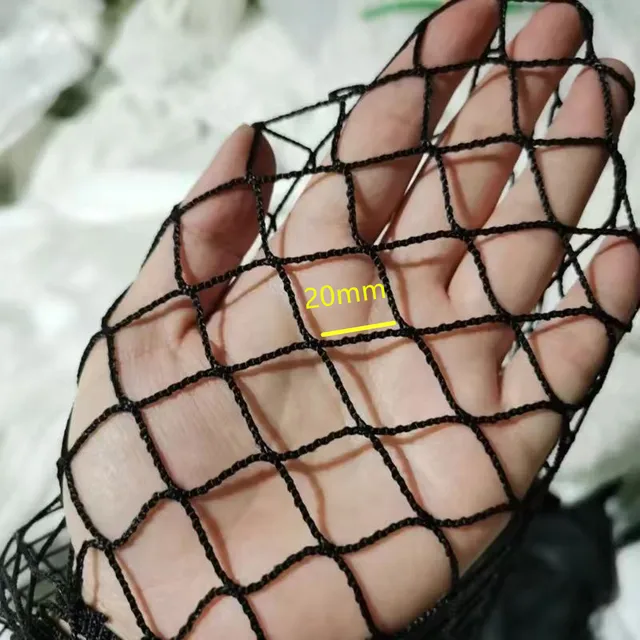 POUI COME DREAM Semi-Finished Knotless Nylon Fishing Net Mesh Size 3MM-20MM Soft Network for Cage BreedingTrawl Fish Net Black 4