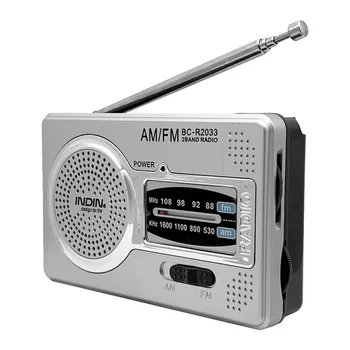 BC-R2033-AM FM 라디오 텔레스코픽 안테나 풀 밴드 휴대용 라디오 수신기 레트로 FM 세계 포켓 라디오 플레이어