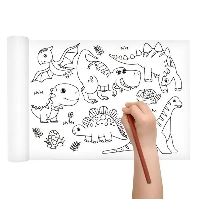 Kids Drawing Paper Large Coloring Roll For Kids Sticky Drawing Paper Roll  For Toddler Giant Coloring