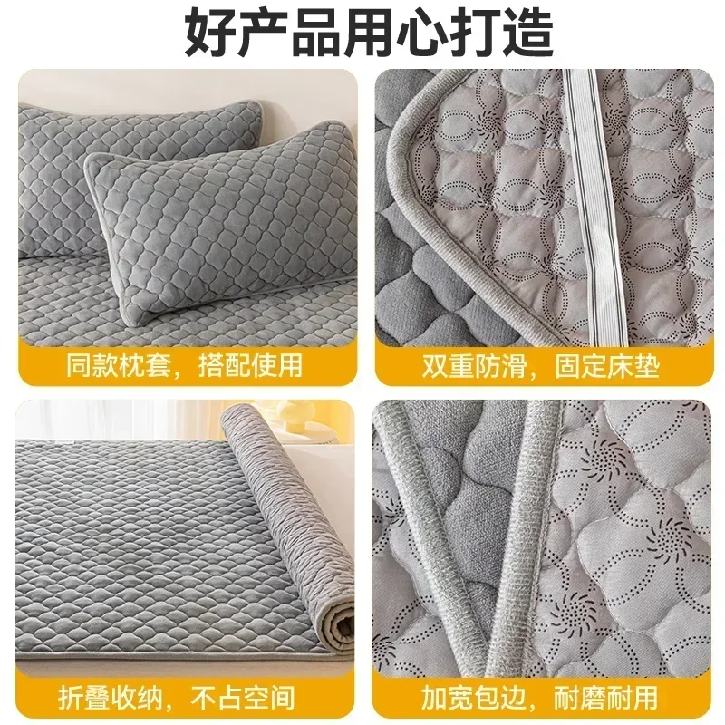 Mattress Topper Bed Cover Tatami Floor Mat Single Double Sheet