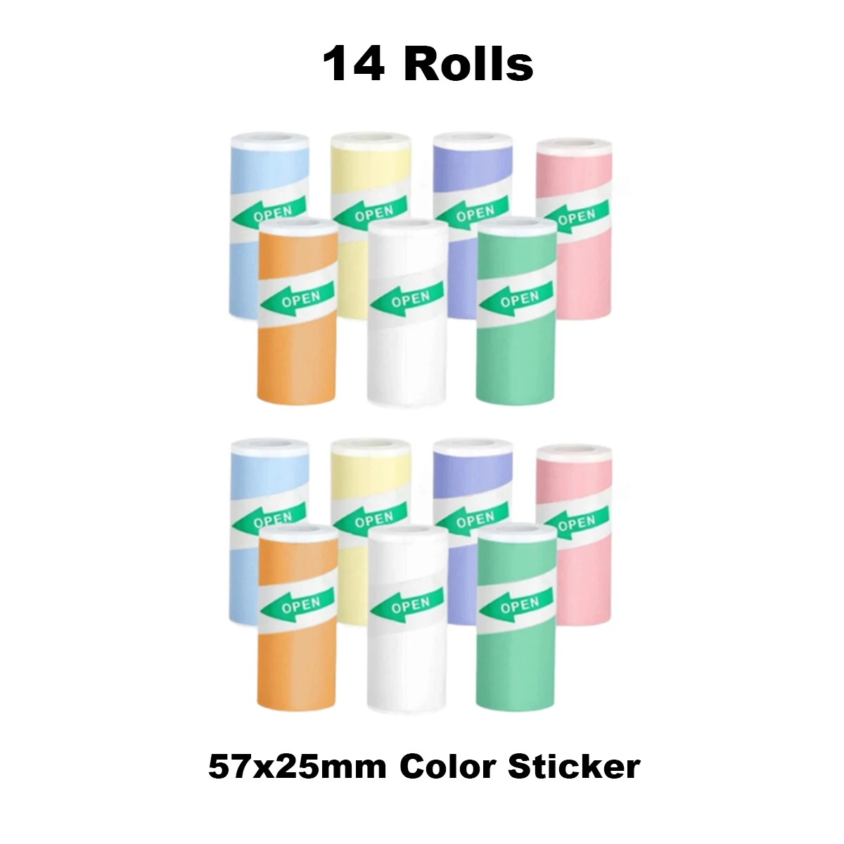 Compact Wireless Portable Photo Printer, Ink-Free Thermal Technology, 57mm Sticker Paper, 200dpi
