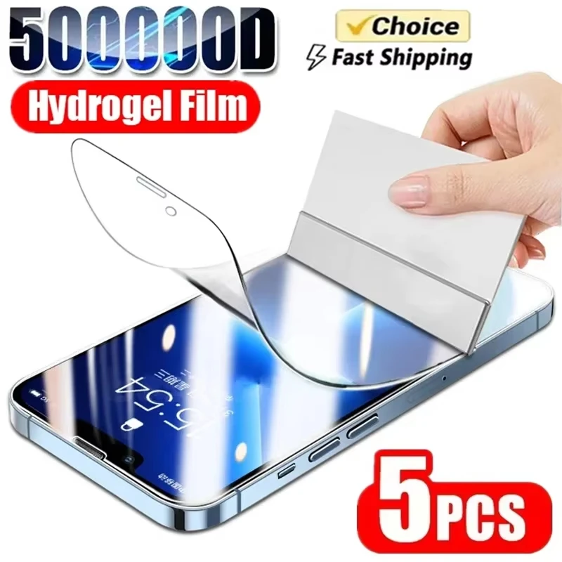 1-5PCS Soft Full Cover Hydrogel Film For Xiaomi Poco X6 Pro F5 5G X5 5G M6Pro Xiaomi Poco C65 X6 F6 M6 Screen Protector Clear HD