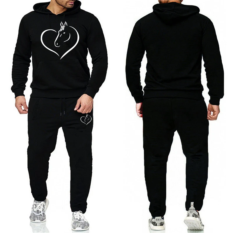 2023 New Fashion Men's Sportswear Set Pullover Hoodie Set Hoodie Sweatpants Two Piece Jogging Set Sportswear