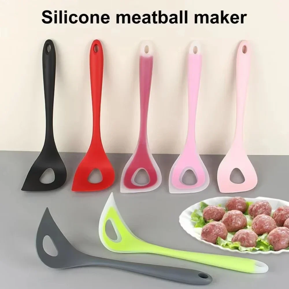 Meatball Scoop Ball Maker Durable Silicone Meatball Maker Tool Non-stick Meat Baller Manual Scoop Fish Ball Spoon