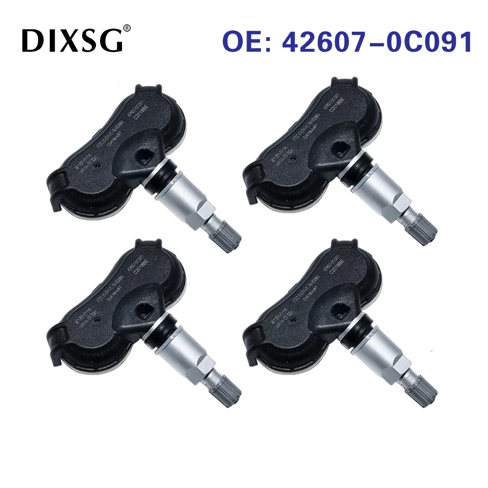 4PCS Tire Pressure Monitor Sensor 42607-0C091 For Toyota RAV4 Tundra Sequoia Highlander 426070C091 TPMS 315MHz