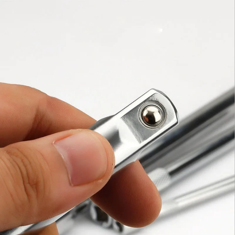 1pcs 1/4" 3/8" 1/2" Socket Ratchet Wrench Extension Bar 360 Degree Extension Bar Set Auto Repair Socket Extender Quick Release 3