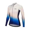 RAPHCE WOMEN Cycling Jersey Long Sleeve Top Breathable Cycling Jersey Quick Dry Road Cycling Jersey with Three Pockets 4