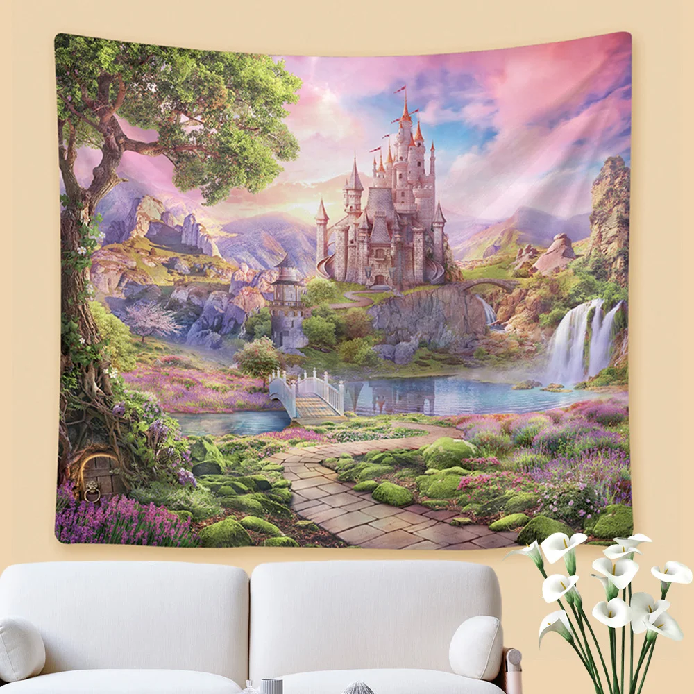 

Wall Art Tapestry Interior,Fairy Tale Secret World Decor For Room Decoration Wallpapers New Year's Aesthetic Home Decor y2k