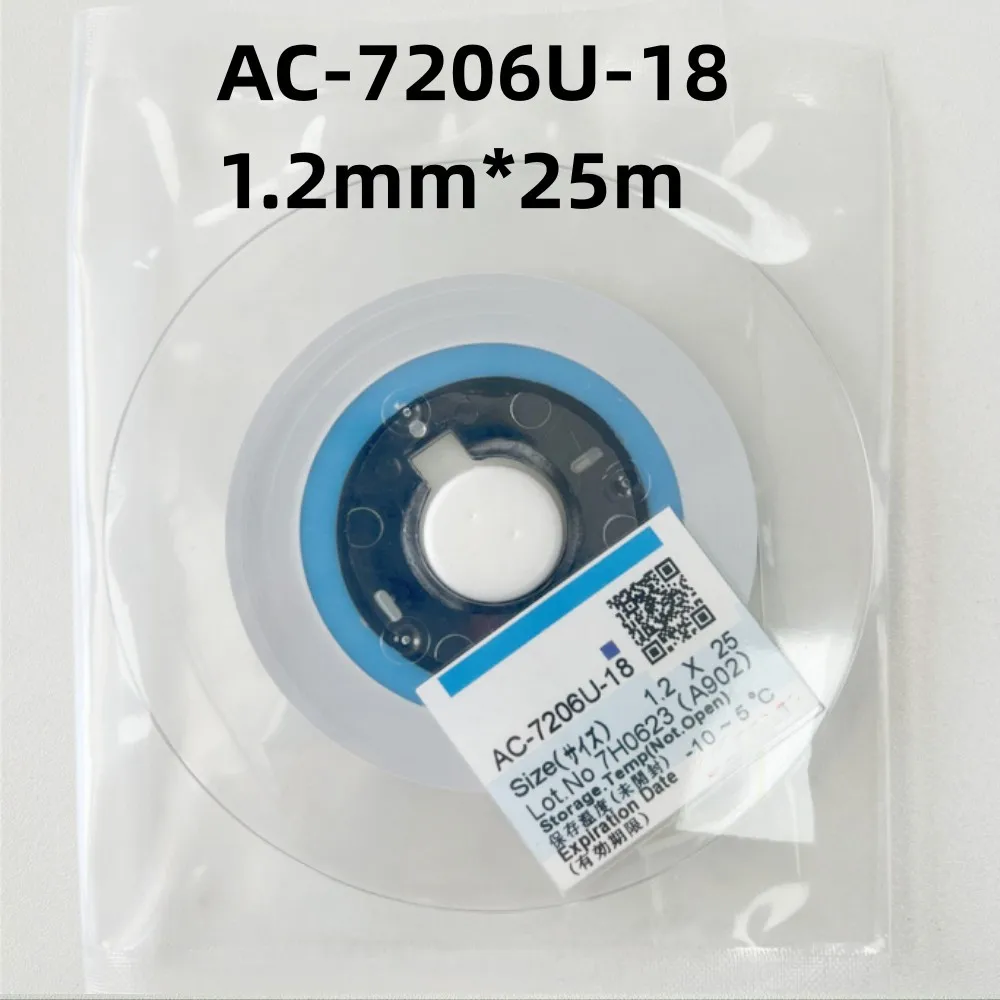 LCD 스크린 수리용 ACF 테이프, 날짜 AC-7206U-18, 1.2 1.5mm x 10m, 25m 50m, TV 이방 전도성