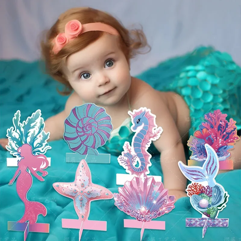 

Mermaid Table Decoration Birthday Party Seagrass Mermaid Sea Coral Sea Star Seahorse Decoration Table Ornament Girl Birthday Dec