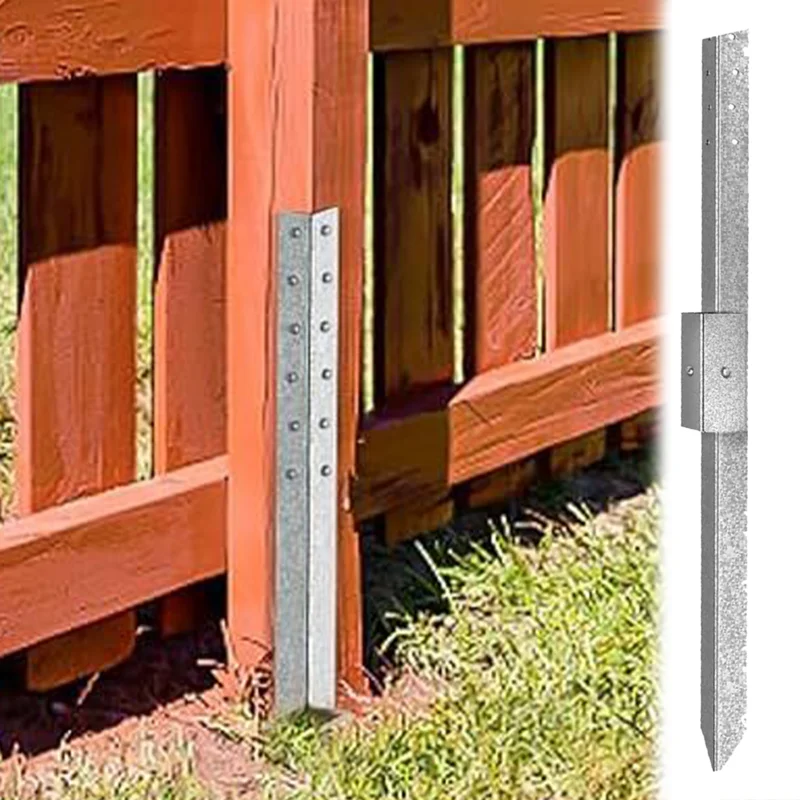 Post Anchors Heavy Duty Fence Spikes Thickened Barrier Bracket Repairing Accessories For Mailbox Reinforcement