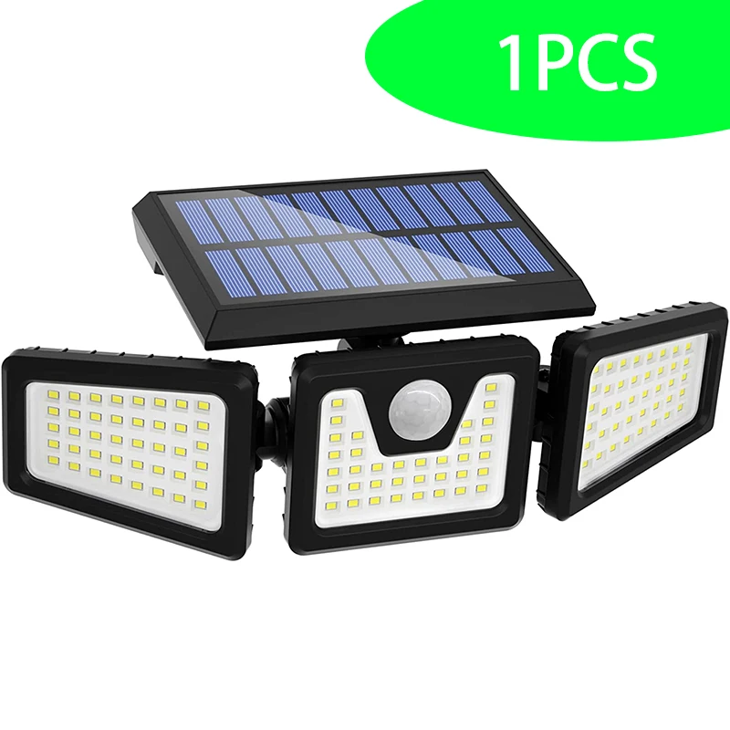 solar pool lights LED Solar Outdoor Lights with Motion Sensor 3 Heads Security Lights Solar Flood Light Motion Detected Spotlight for Garage Yard solar powered fairy lights Solar Lamps