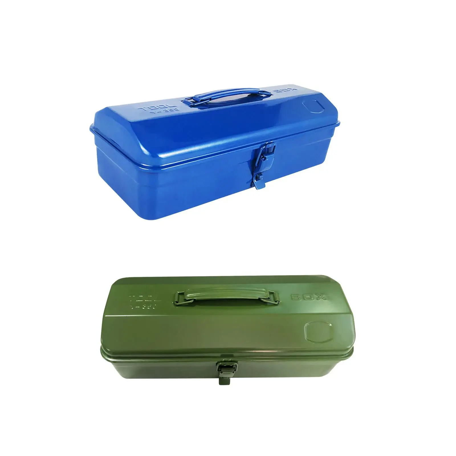 15inch Auto Repair Tool Metal Tool Box with Latch Versatile Organizer with Handle Carrying Case for Home Car Heavy Duty