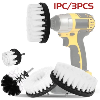 3PCS/1PC Spazzole per pulizia trapano elettrico per moquette Vetro Pneumatici per auto Nylon Lucidatore per auto Kit di pulizia del bagno Strumenti di pulizia 1