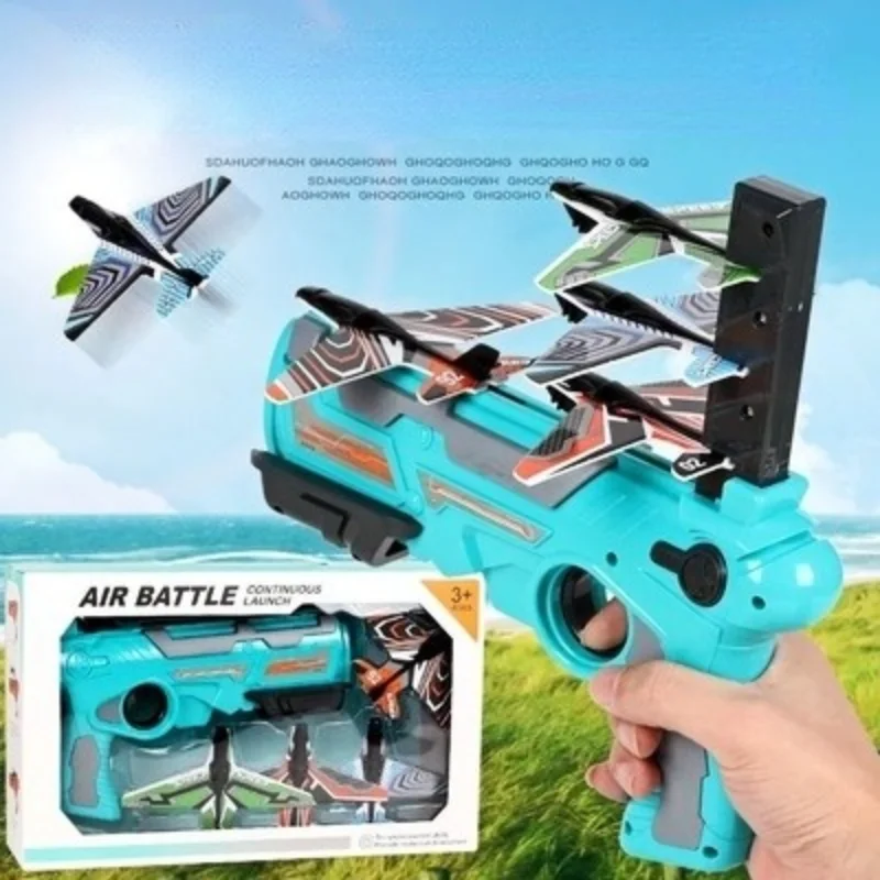 Airplane Launcher Bubble Catapult Plane Toy Airplane Toys for Kids plane Catapult Gun Shooting Game Toys Outdoor Sport Toys