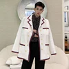 LUZHEN 2025 Spring New Original Edge Color Contrast Splicing Design Korean Version Casual Blazer Coat Men Elegant Jacket LZ1273 4