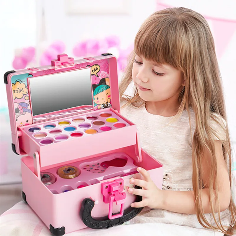 54pcs Fille Maquillage Jouet Simulation Cosmétiques Set Bébé Faire