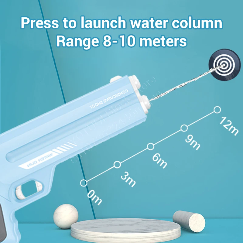 New All Electric Water Gun Summer Children's and Adult Outdoor Water Playing Toy Gun High Capacity Automatic Water Injection Gun 4