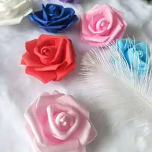 100Pcs Creative Foam Bouquet Realistic Attractive Simulation Flowers Wedding Simulation Foam Rose tanie tanio CN (pochodzenie) None Sztuczne kwiaty Różany Główka kwiata