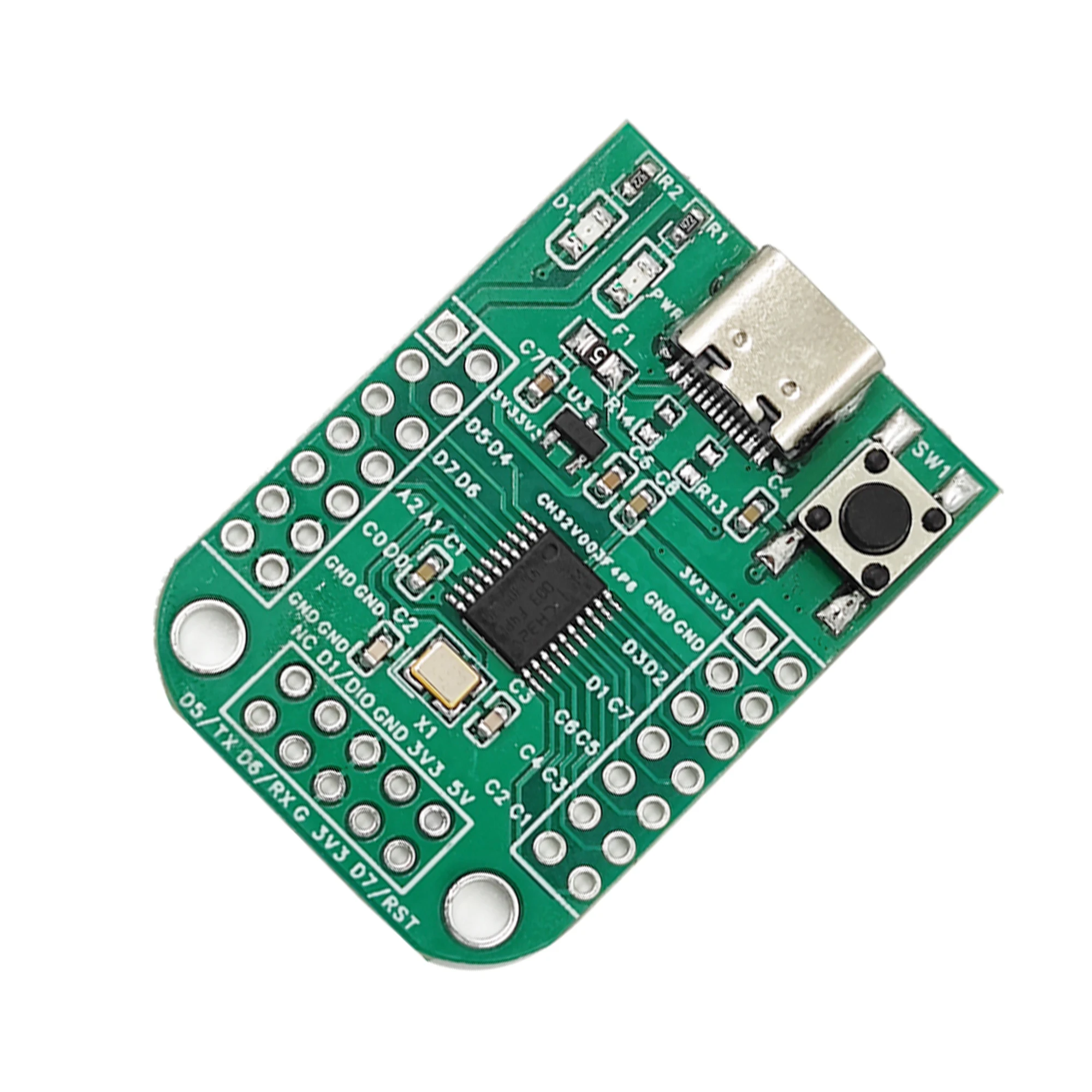 Enhanced Development Board with QingKe RISC-V2A MCU and 48MHz Frequency