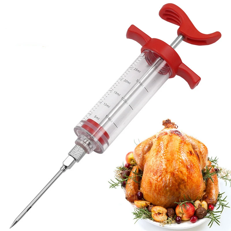 

Sauce Marinated Turkey Syringe Steak Barbecue Meat Stainless Steel Needle Injection Seasoning Kitchen Gadgets and Accessories