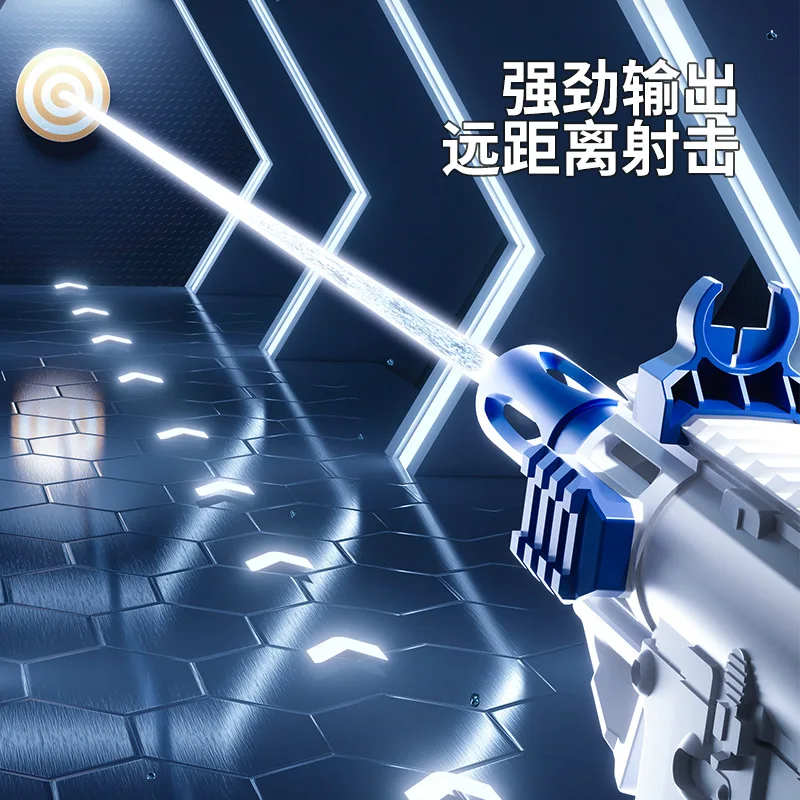 M416 manual continuous shooting water gun, pressure back water gun, children's design, summer high-pressure toy, water game toy 4