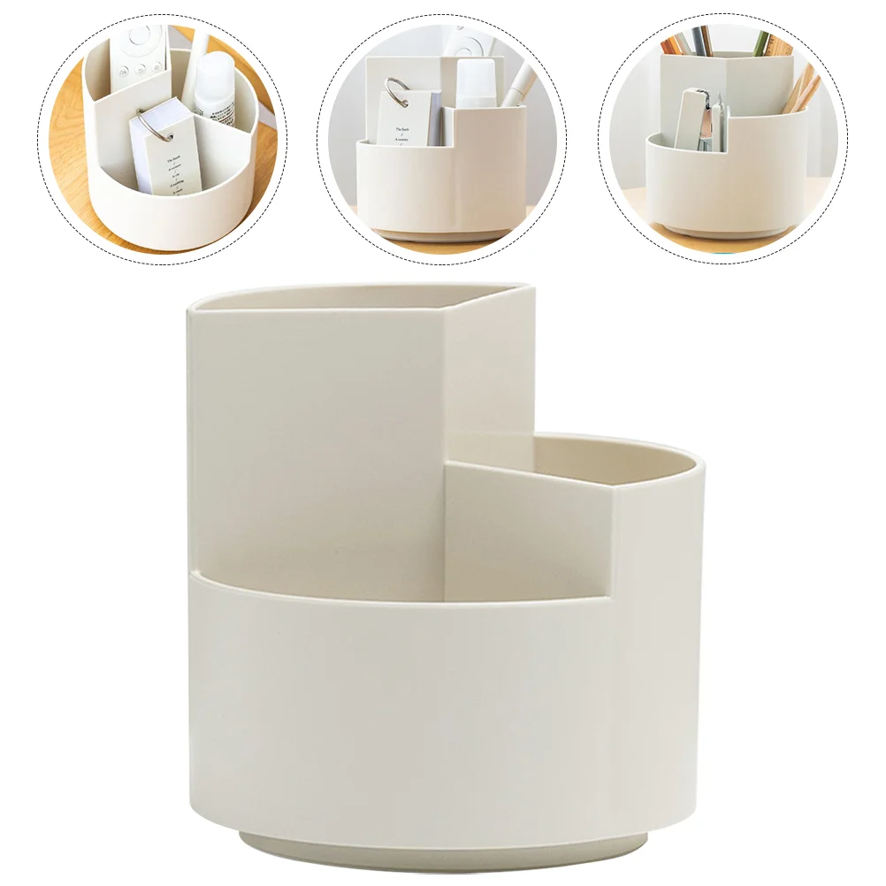 

Rotating Pen Holder Makeup Brush Container Desk Desktop Organizer Storage Bucket