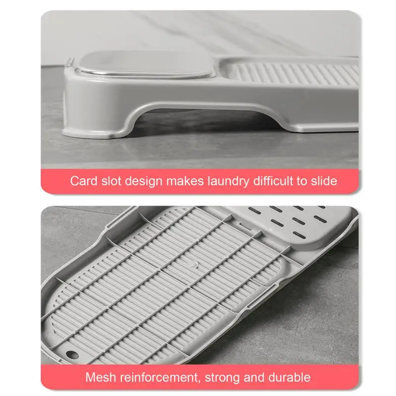 2-in-1 Wash Board Thickened Anti-Slip Hand Wash Laundry Boards For Dirty Clothes With Soap Holder Design For Underwear Cleaning