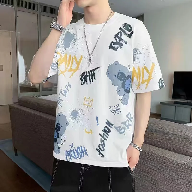 

Short sleeve T-shirt men's new half-sleeve casual Korean fashion men's summer student T-shirt