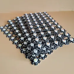10PCS Assorted High Power LEDs with 20mm Star PCB - Multi - Color Options Available - 1W 10PCS (Full spectrum pink)