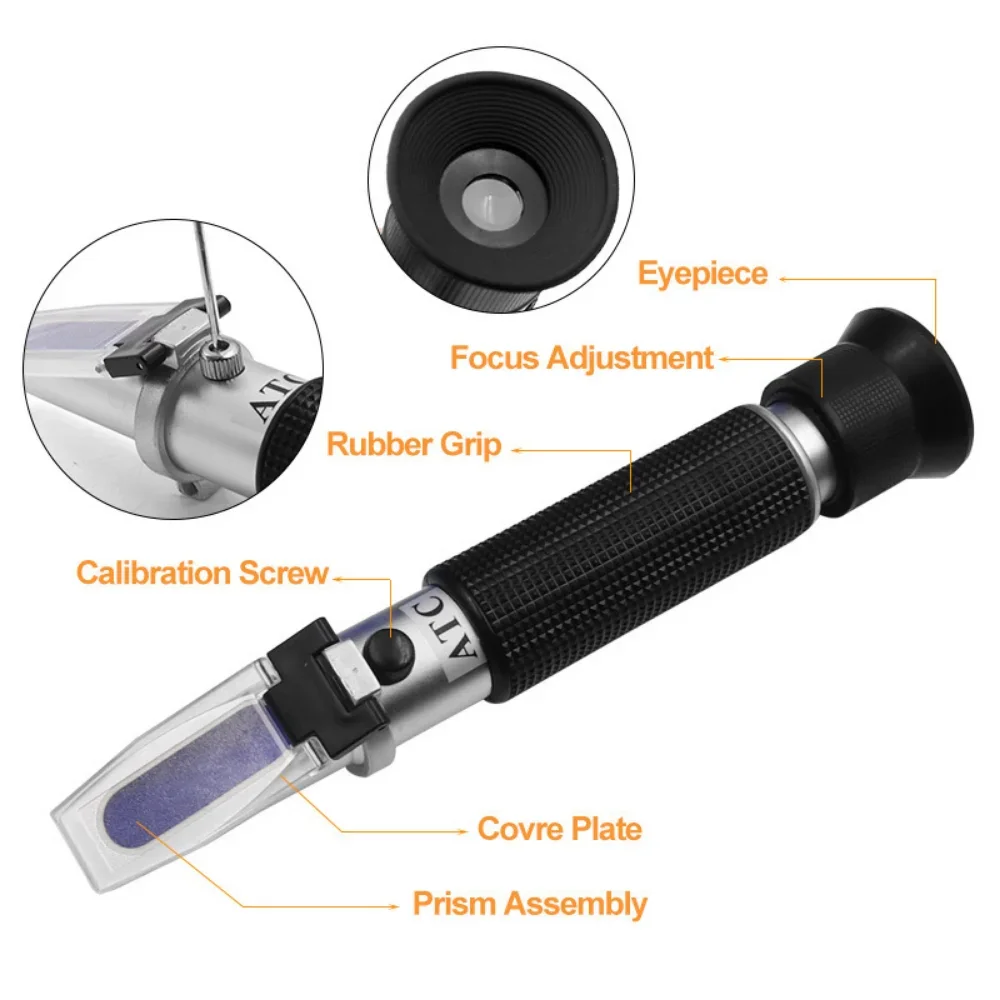 Hand Held Tester Tool 4 in 1 Engine Fluid Glycol Antifreeze Freezing Point Car Battery Refractometer Antifreeze Tester engine fluid tester