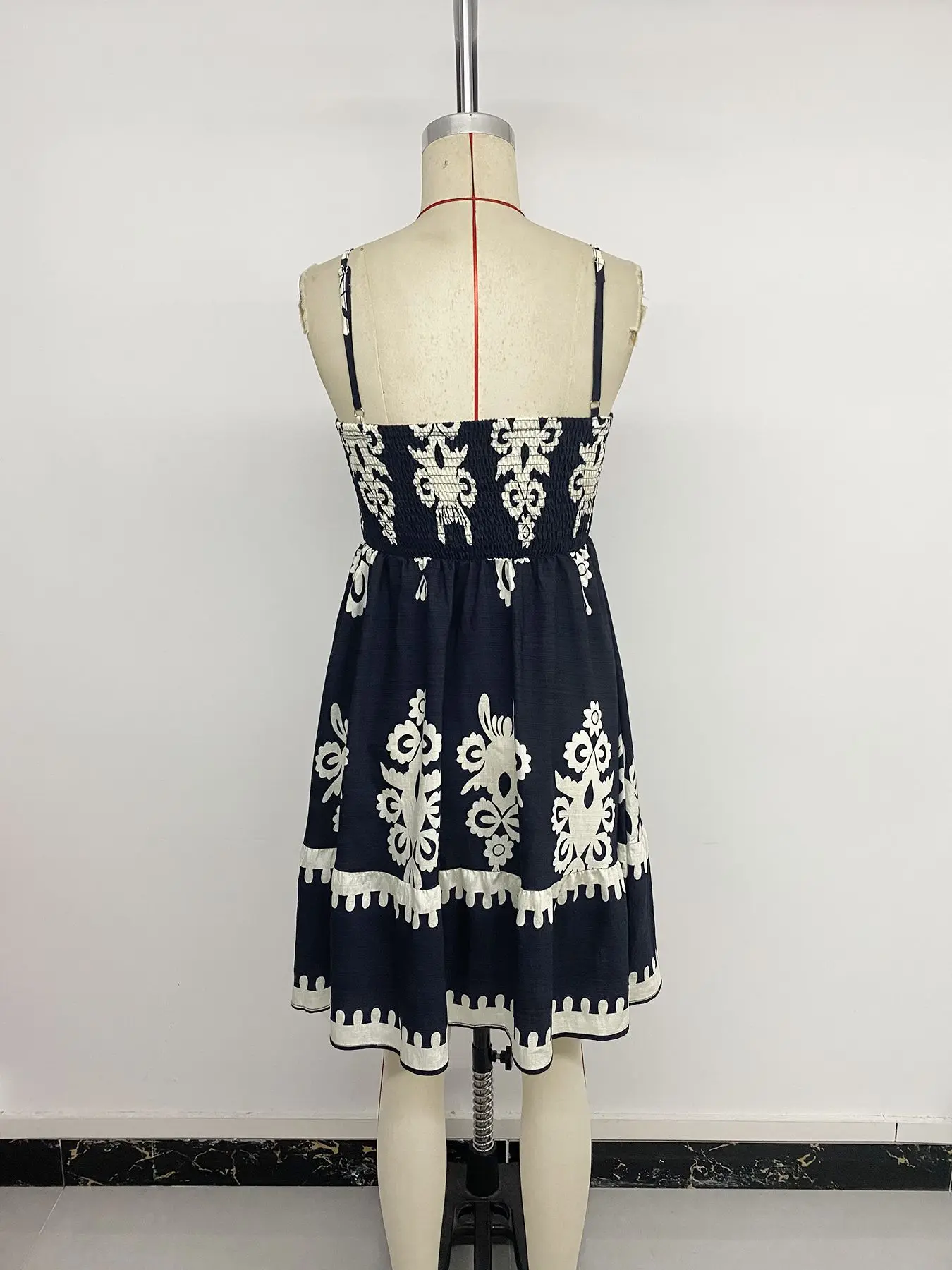 Women Dresses Print Dress A Line Camisole Square Collar Sleeveless Mini Length Empire Waist Loose Fit Casual 2026 Spring Summer