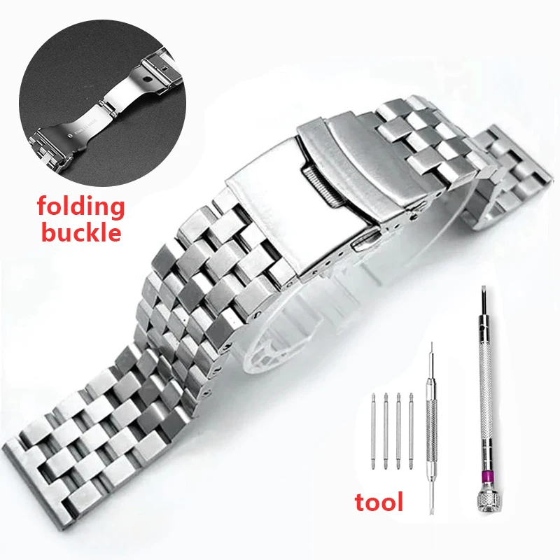 Cinturino Da Polso Universale In Acciaio Inossidabile Per Bracciale In Metallo Rolex Per Cinturino Spazzolato Serie Water Ghost 18/20/22/24/26Mm